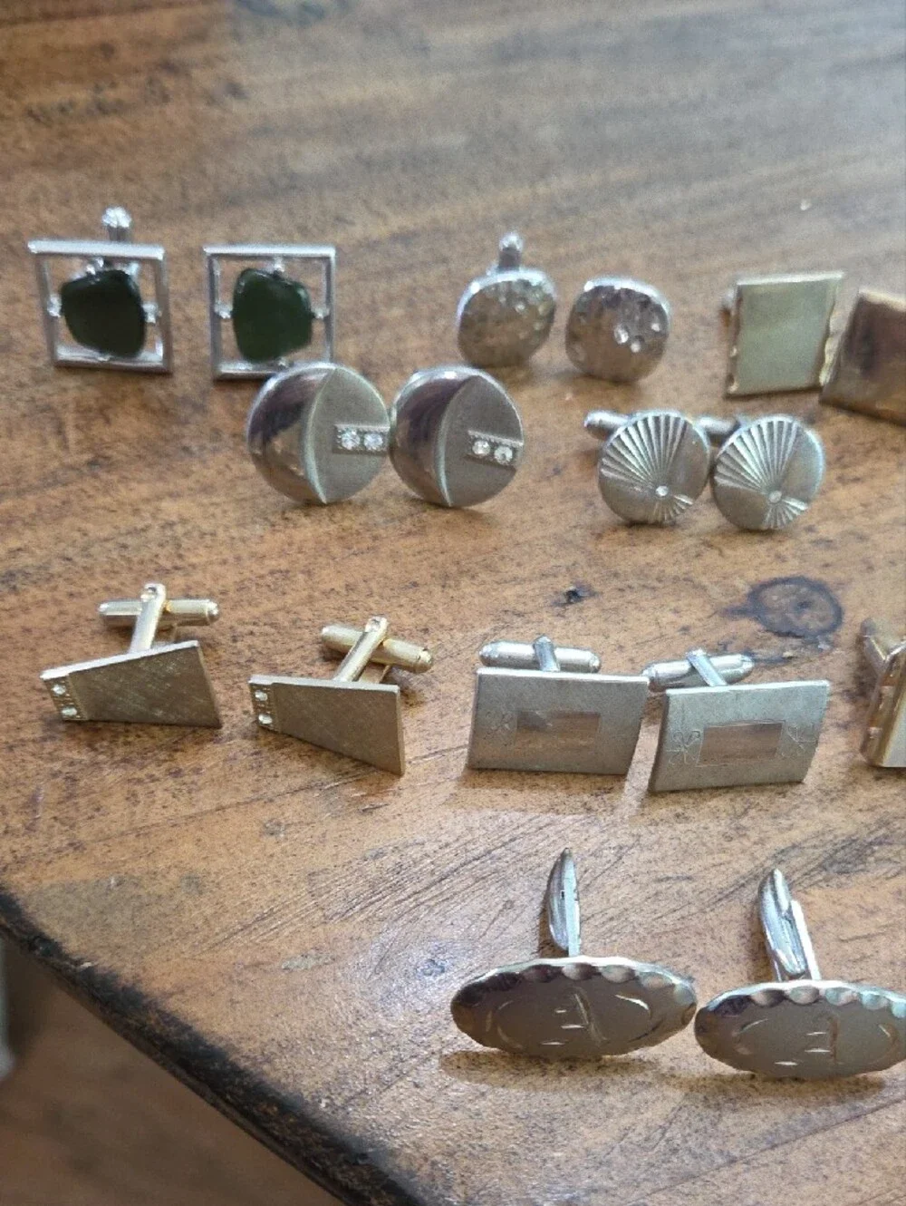 Classic Silver and Gold Men's Cufflink Set
